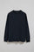 Navy-blue long-sleeve T-shirt with Rigby Go embroidery