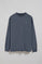 Denim-blue long-sleeve T-shirt with Rigby Go embroidery