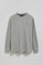 Grey-marl long-sleeve T-shirt with Rigby Go embroidery