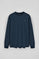Navy-blue loose-fit T-shirt with Polo Club detail