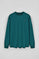 Blue-green loose-fit T-shirt with Polo Club detail