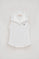 White sleeveless polo shirt with embroidered monogram