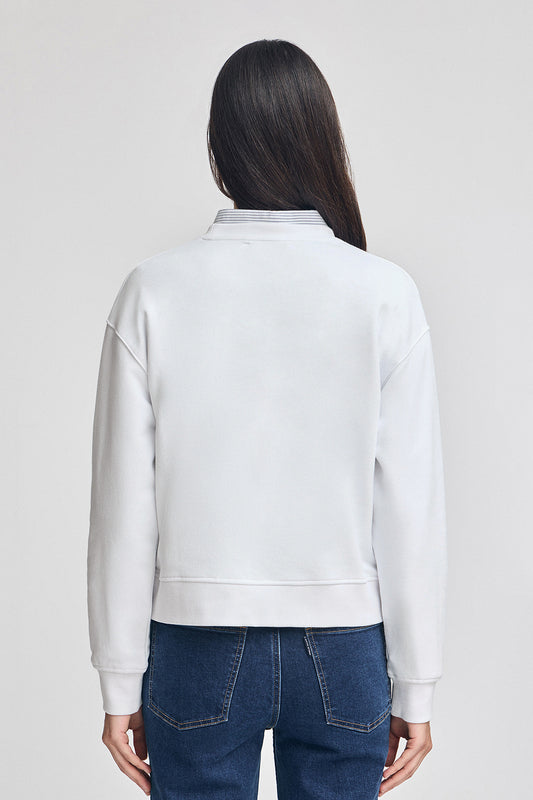 Woman - Sweatshirt - White round-neck sweatshirt with Rigby Go embroidery