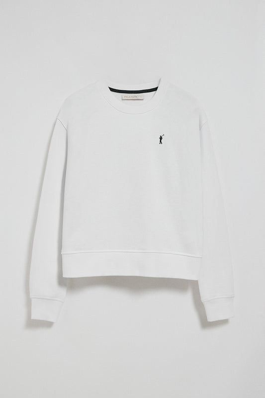 Woman - Sweatshirt - White round-neck sweatshirt with Rigby Go embroidery