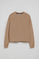 Light-brown round-neck sweatshirt with Rigby Go embroidery