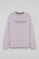 Lavender sweatshirt with Polo Club rubber logo