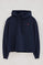 Navy-blue hoodie with Rigby Go embroidery