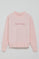 Pink sweatshirt with Polo Club front rubber logo