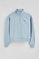 Light-blue boxy-fit sweatshirt with Polo Club rubber logo
