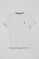 White round-neck T-shirt with Rigby Go embroidery