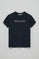 Navy-blue basic T-shirt with Polo Club rubber logo