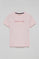 Pink basic T-shirt with Polo Club rubber logo