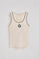 Nude tank top with nautical patch