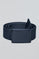 Navy-blue canvas belt Brahim with branded buckle