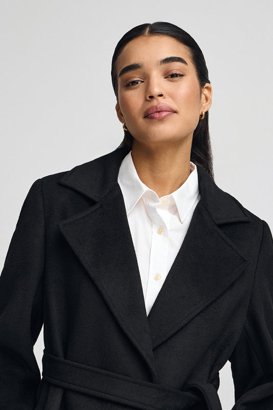 Woman - Jacket - Black coat Camila with Polo Club logo