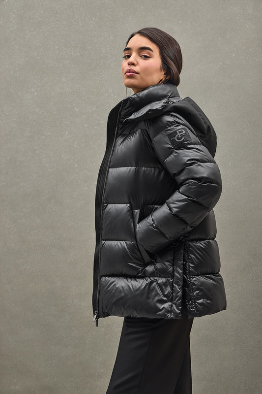Woman - Jacket - Down jacket Ofelia in black with Polo Club logo