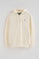 Nude zip-up hoodie with Rigby Go logo
