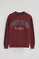Maroon wide-fit sweatshirt Established 2012 Polo Club