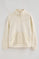 Nude half-zip fleece sweatshirt with Polo Club logo