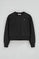 Black boxy-fit sweatshirt with Rigby Go logo