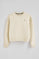 Nude boxy-fit sweatshirt with Rigby Go logo