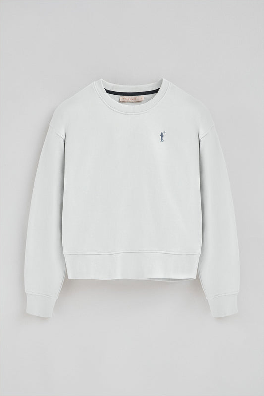 Woman - Sweatshirt - Ice-white boxy-fit sweatshirt with Rigby Go logo