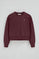 Burgundy boxy-fit sweatshirt with Rigby Go logo