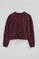 Burgundy wide-fit sweatshirt with Polo Club logo