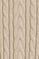Beige cable-knit wool-blend jumper with polo collar and Rigby Go embroidery
