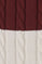 Striped cable-knit wool-blend jumper in maroon and nude with Polo Club patch
