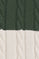 Striped cable-knit wool-blend jumper in mud green and nude with Polo Club patch