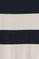 Striped polo-collar jumper in navy blue and nude with Polo Club patch