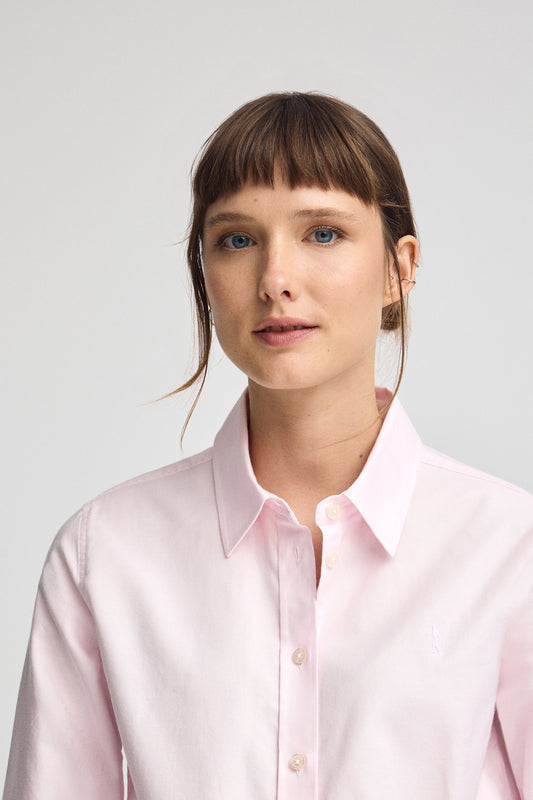 Woman - Shirt - Pink shirt with straight fit and Rigby Go logo