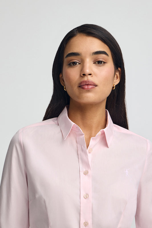 Woman - Shirt - Pink shirt with slim fit and Rigby Go logo