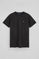 Black round-neck T-shirt with Rigby Go embroidery