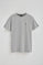 Grey-marl round-neck T-shirt with Rigby Go embroidery