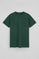 Bottle-green round-neck T-shirt with Rigby Go embroidery