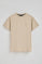 Beige T-shirt with Rigby Go rubber logo