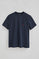 Navy-blue T-shirt with pocket and Rigby Go embroidery