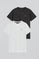Men’s 2-pack round-neck T-shirts in black and white with Rigby Go embroidery