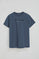 Denim-blue T-shirt with Polo Club Established 2012 logo