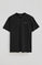 Black T-shirt with Polo Club branded patch