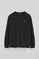 Black long-sleeve T-shirt with Rigby Go embroidered logo