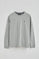 Grey-marl long-sleeve T-shirt with Rigby Go embroidered logo