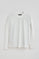 White long-sleeve T-shirt with Polo Club branded patch