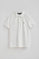 White slim-fit pique polo shirt with Rigby Go embroidered logo