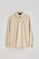 Beige micro-structured polo shirt with Rigby Go embroidery