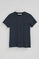 Navy-blue short-sleeve T-shirt with Rigby Go embroidery