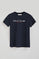 Navy-blue short-sleeve T-shirt with Polo Club Established 2012 logo