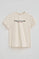 Nude short-sleeve T-shirt with Polo Club Established 2012 logo